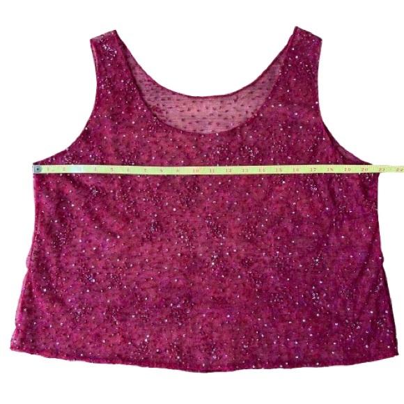 Sleeveless Mesh Top with Embroidery and Sequins - Picture 2 of 8
